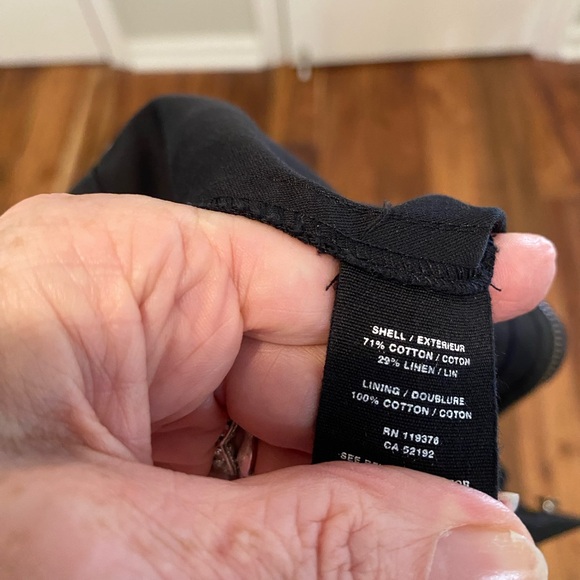 HELMUT LANG Black Cotton/Linen Size 10 casual workwear straight leg - Picture 8 of 8